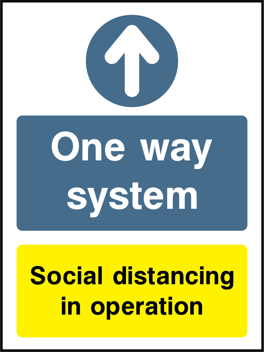 One way system, social distance in operation