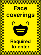 Face coverings required to enter