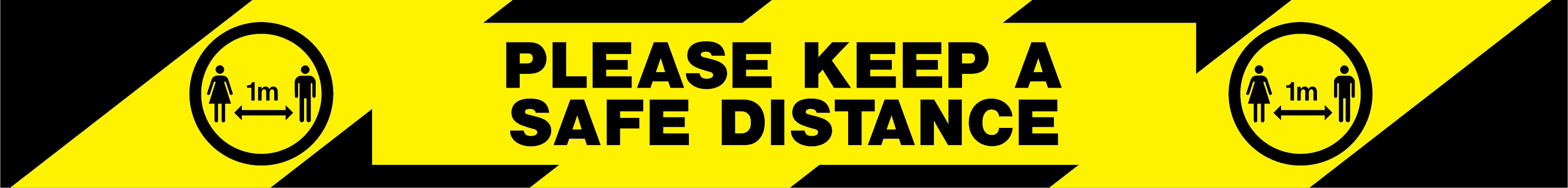 Please keep a safe distance (1m)