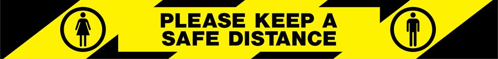 Please keep a safe distance (one person)
