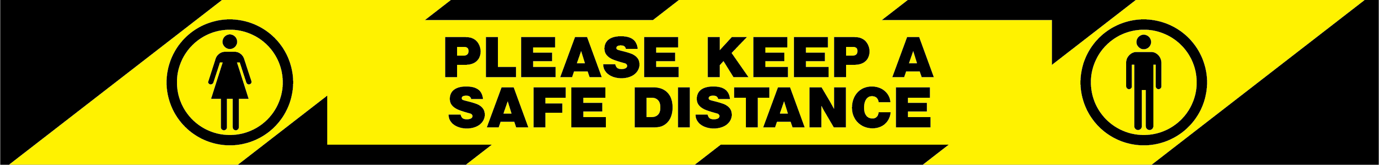 Please keep a safe distance (one person)