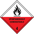 Spontaneously combustable