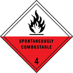Spontaneously combustable