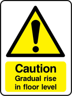Caution gradual rise in floor level
