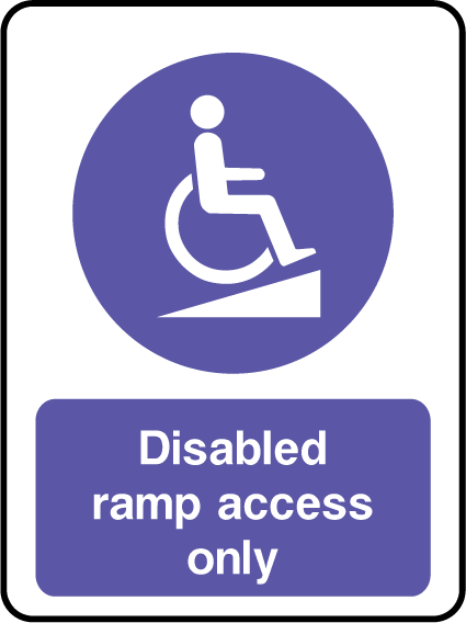 Disabled ramp access only