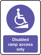 Disabled ramp access only