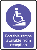 Portable ramps available from reception