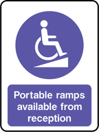 Portable ramps available from reception