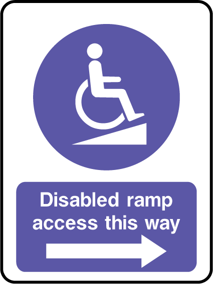 Disabled ramp access this way (V2)