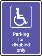 Parking for disabled only