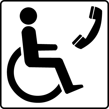 Telephone for wheelchair users
