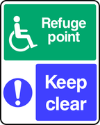 Refuge point, keep clear