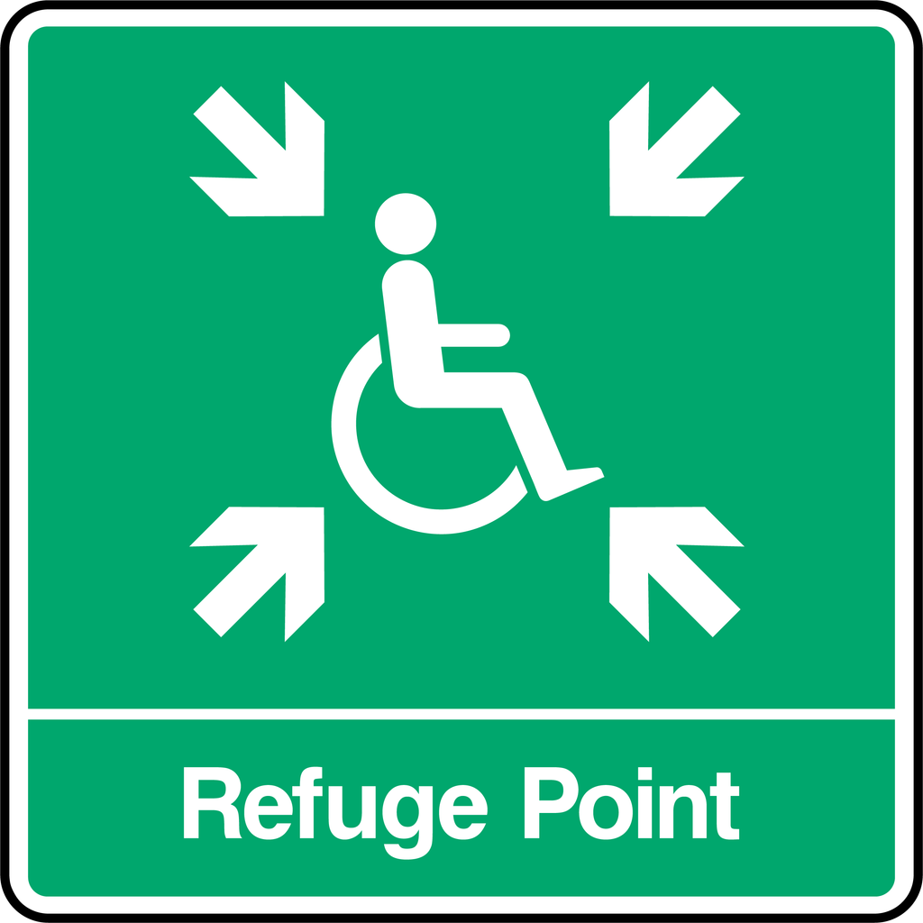 Refuge point (with arrows)
