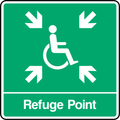 Refuge point (with arrows)