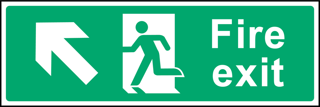 Fire exit (top left arrow)