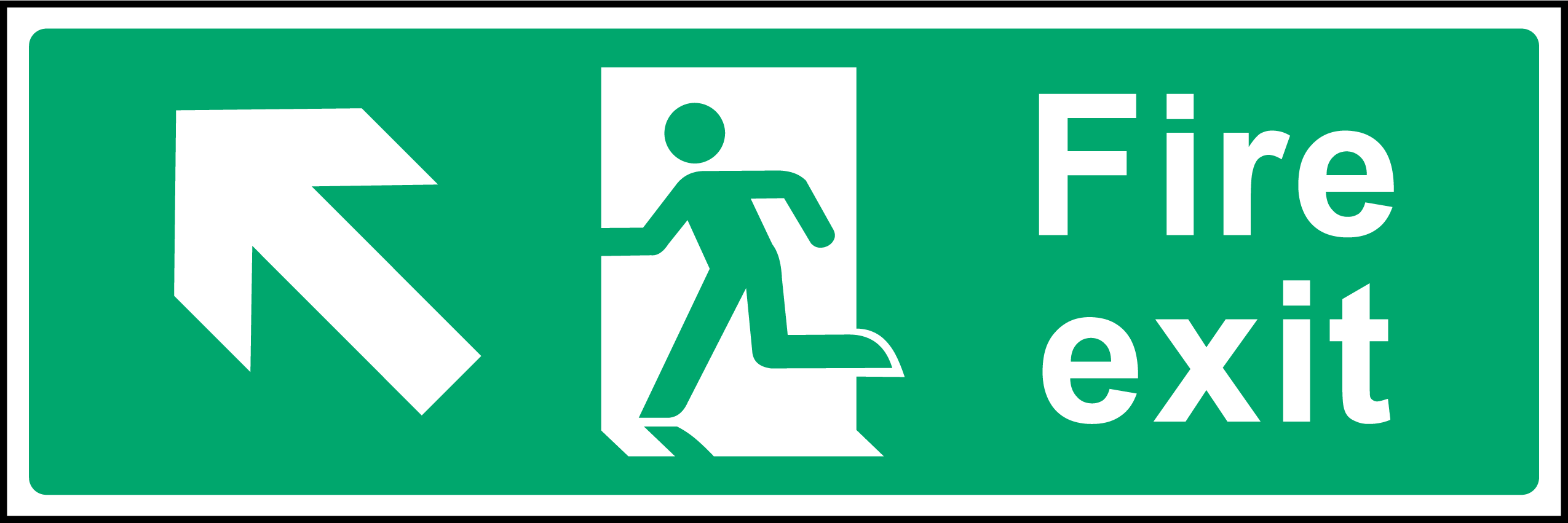 Fire exit (top left arrow)