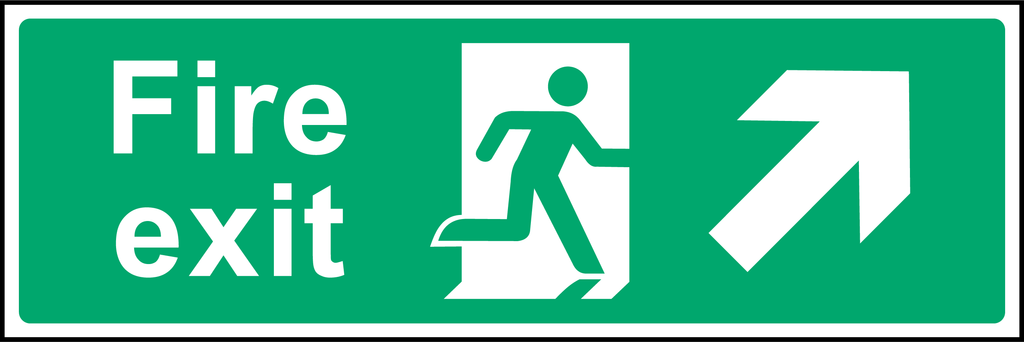 Fire exit (top right arrow)