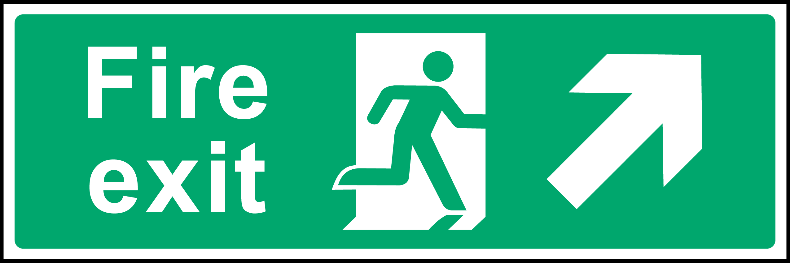 Fire exit (top right arrow)