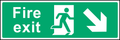Fire exit (bottom right arrow)