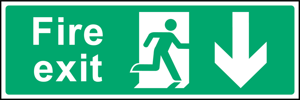 Fire exit (down arrow)