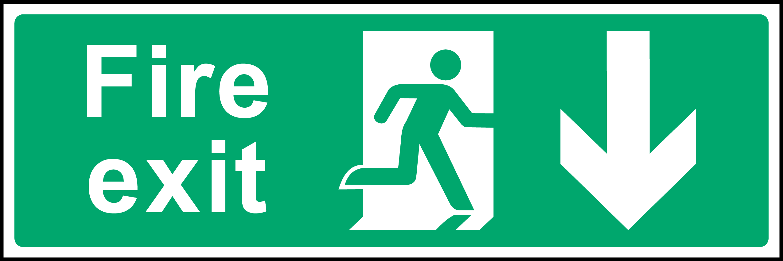 Fire exit (down arrow)