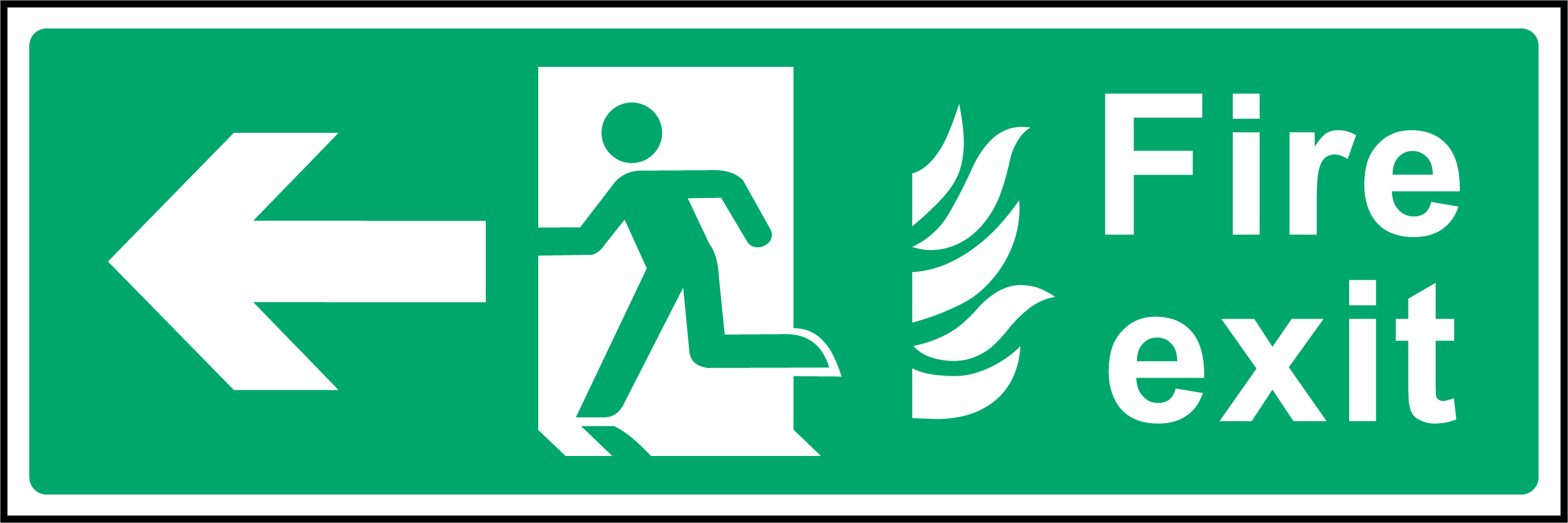 Fire exit V2 (left arrow)