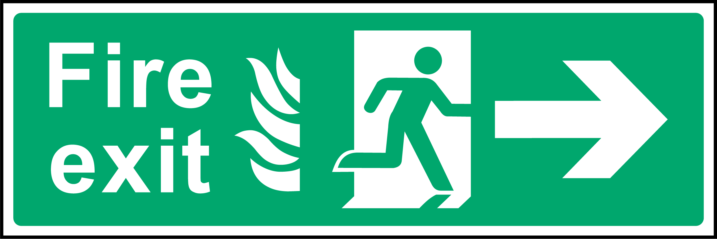 Fire exit V2 (right arrow)