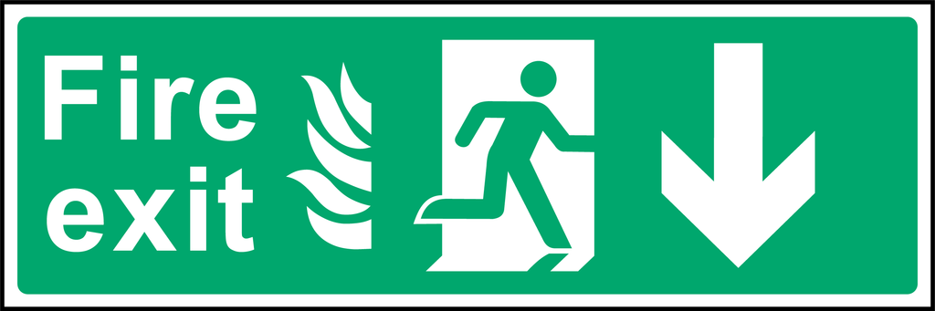 Fire exit V2 (down arrow)