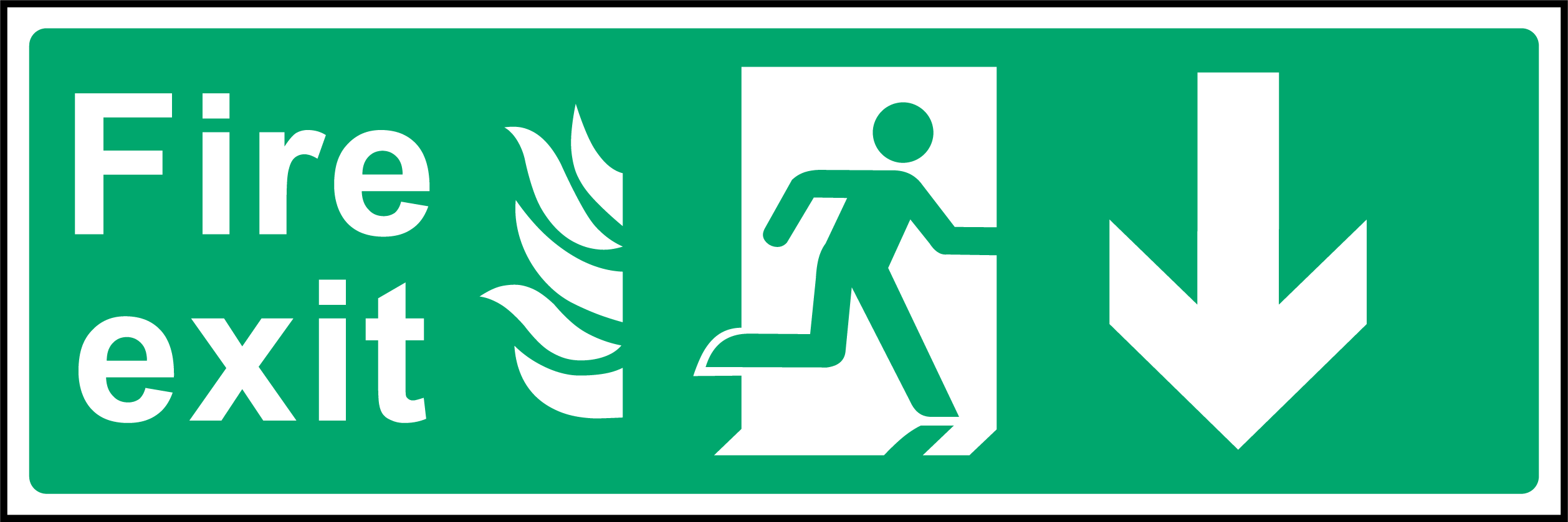 Fire exit V2 (down arrow)