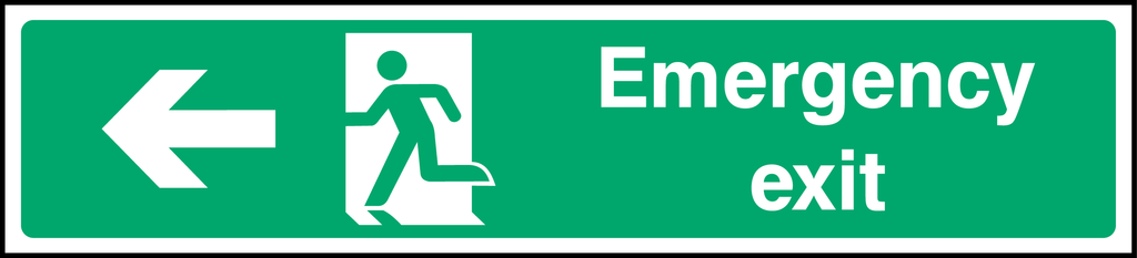 Emergency exit (left arrow)