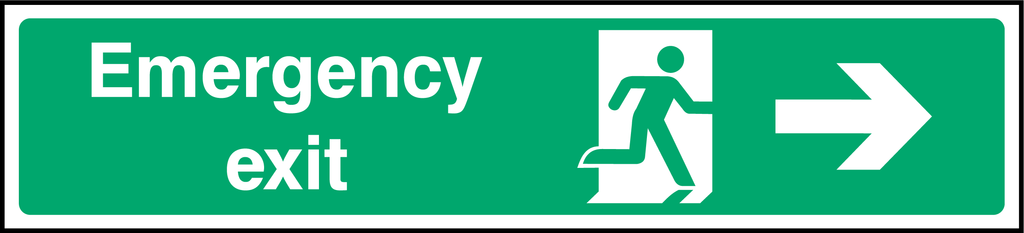 Emergency exit (right arrow)