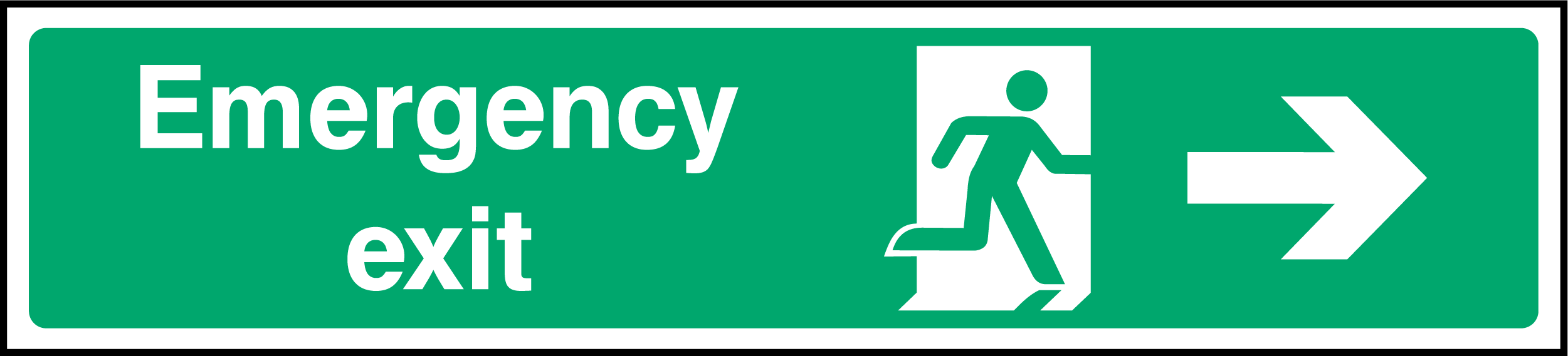 Emergency exit (right arrow)
