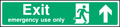 Exit emergency use only (up arrow)
