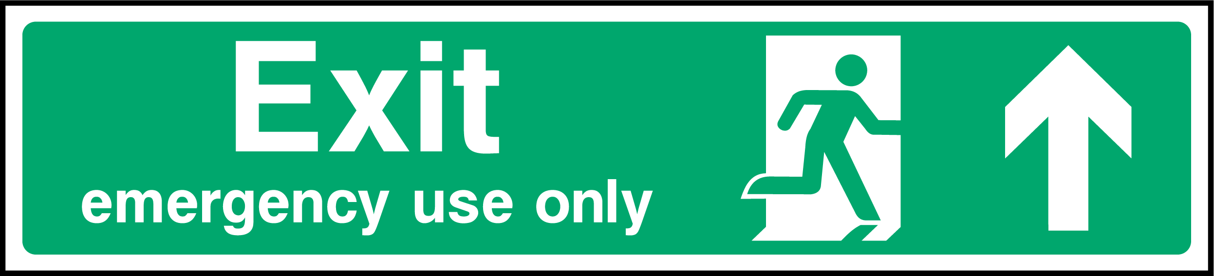 Exit emergency use only (up arrow)