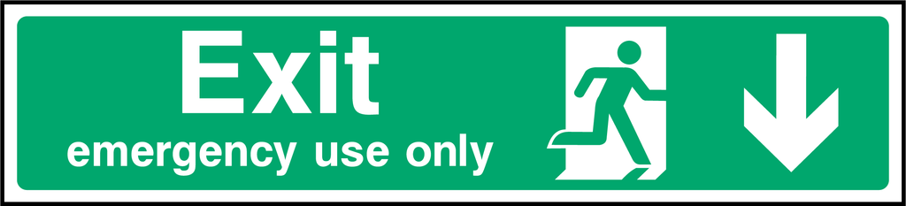 Exit emergency use only (down arrow)
