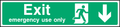 Exit emergency use only (down arrow)