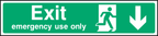 Exit emergency use only (down arrow)