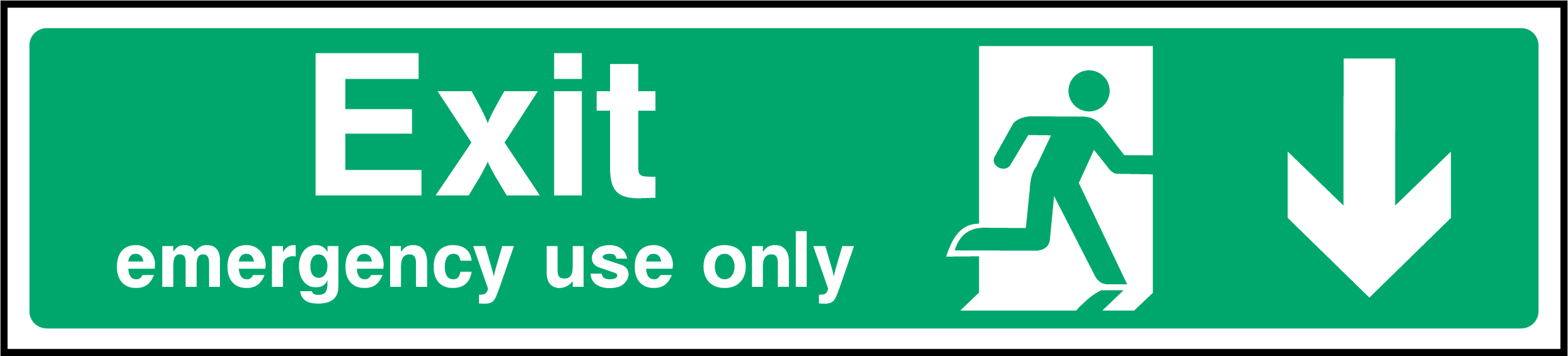 Exit emergency use only (down arrow)