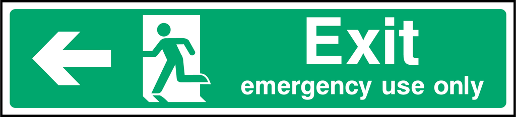 Exit emergency use only (left arrow)