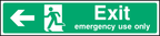 Exit emergency use only (left arrow)