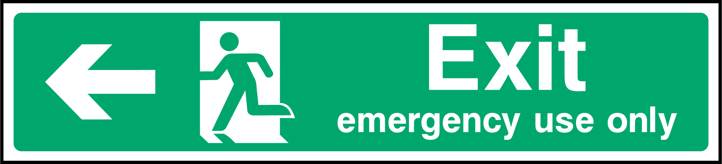 Exit emergency use only (left arrow)