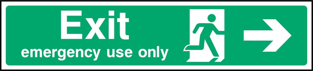 Exit emergency use only (right arrow)
