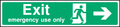 Exit emergency use only (right arrow)
