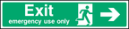 Exit emergency use only (right arrow)