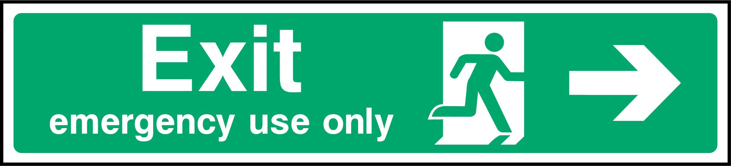Exit emergency use only (right arrow)