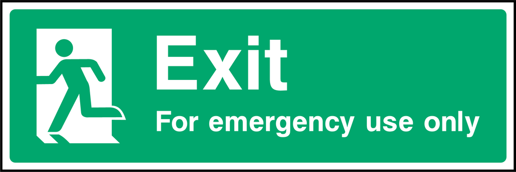 Exit for emergency use only