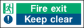Fire exit, keep clear