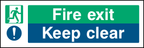 Fire exit, keep clear