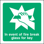 In event of fire break glass for key