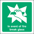In event of fire break glass